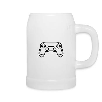 Jeux vidéo manette - Chope en céramique - blanc - Droite