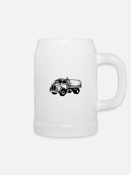 Lkw - Bierkrug - Weiß
