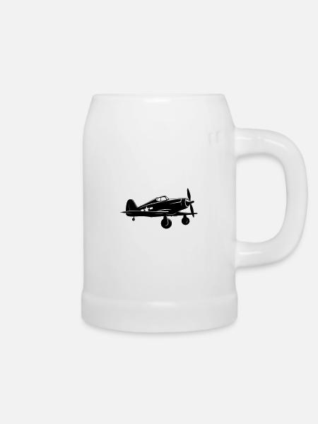 Kampfjet - Bierkrug - Weiß