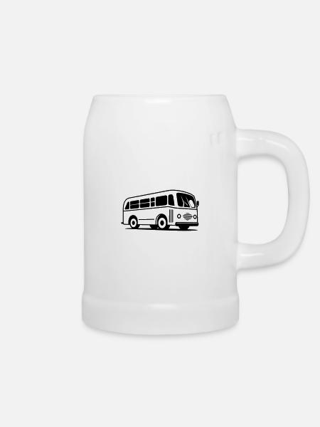 Bus - Bierkrug - Weiß