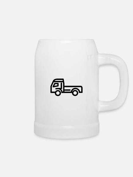 Lkw - Bierkrug - Weiß
