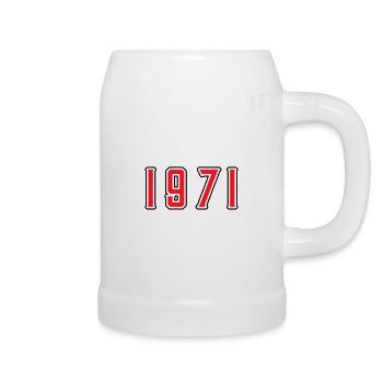 1971 Jahr Geburtstag - Bierkrug - Weiß - Rechts