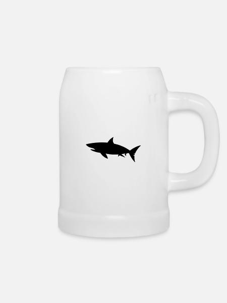 Hai - Bierkrug - Weiß