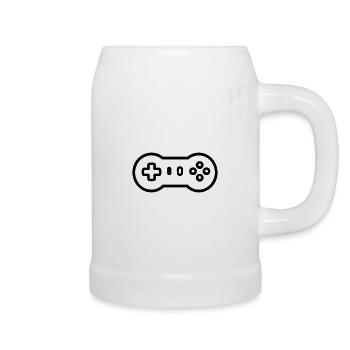 manette de jeux vidéo - Chope en céramique - blanc - Droite
