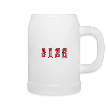 2028 Jahr Geburtstag - Bierkrug - Weiß - Rechts