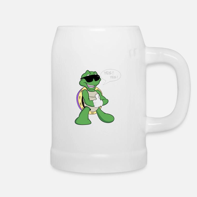 Stickers Accessory Turtle Logo - Beer Mug - white