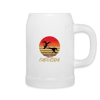 Capoeira - Chope en céramique - blanc - Droite