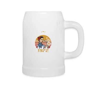 52 years old - Born in February 1972 - Beer Mug - white - Right