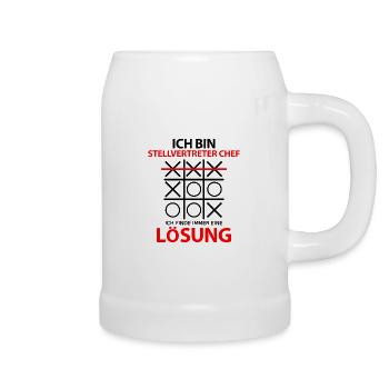 Stellvertreter Chef Stellvertretung Stellv Witzig - Bierkrug - Weiß - Rechts