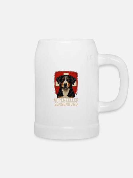 Appenzeller Sennenhund Mountaindog Entlebucher - Bierkrug - Weiß