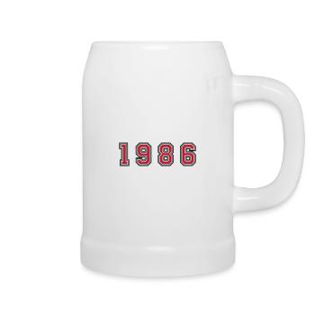 1986 year number - Beer Mug - white - Right