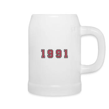 1991 year number - Beer Mug - white - Right