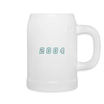 2004 Jahr Zahl - Bierkrug - Weiß - Rechts