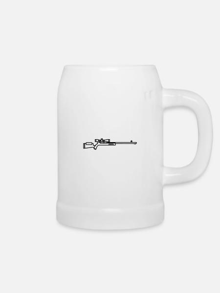 Scharfschützen-Schrotflinte - Bierkrug - Weiß