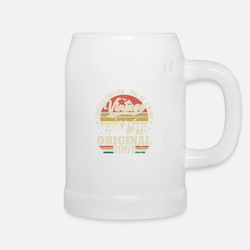 Vintage Geburtstag Geschenkidee Original 1951 - Bierkrug - Weiß