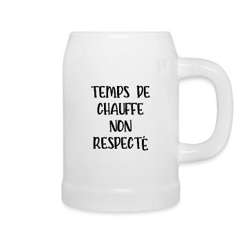 temps de chauffe non respecté - Chope en céramique - blanc - Droite