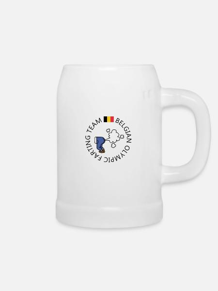 Belgisches Furzteam - Bierkrug - Weiß