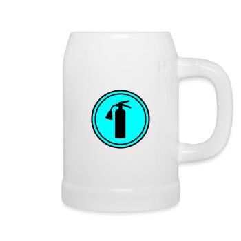 Fire extinguisher symbol - Beer Mug - white - Right