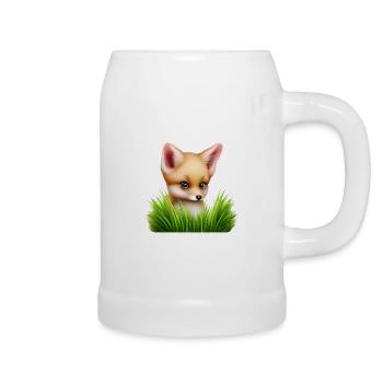 Fox in the tall grass - Beer Mug - white - Right