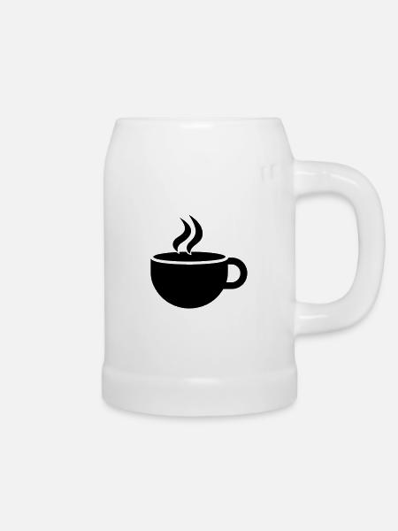 Kaffee - Bierkrug - Weiß