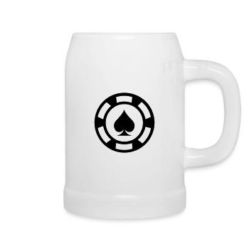 Poker Chip - Beer Mug - white - Right