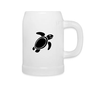 Schildkröte - Bierkrug - Weiß - Rechts