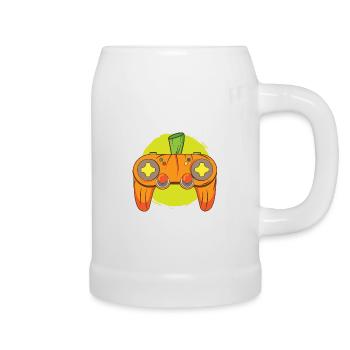 Jeu vidéo Gamer Life Halloween Pumpkin Head - Chope en céramique - blanc - Droite