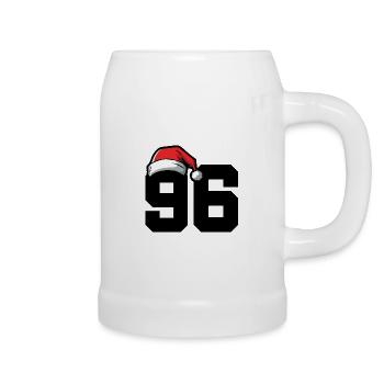 96 Zahl Weihnachten - Bierkrug - Weiß - Rechts