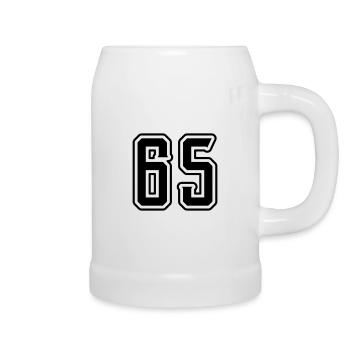 65 number symbol - Beer Mug - white - Right