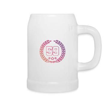 59 Couronne numérique - Chope en céramique - blanc - Droite