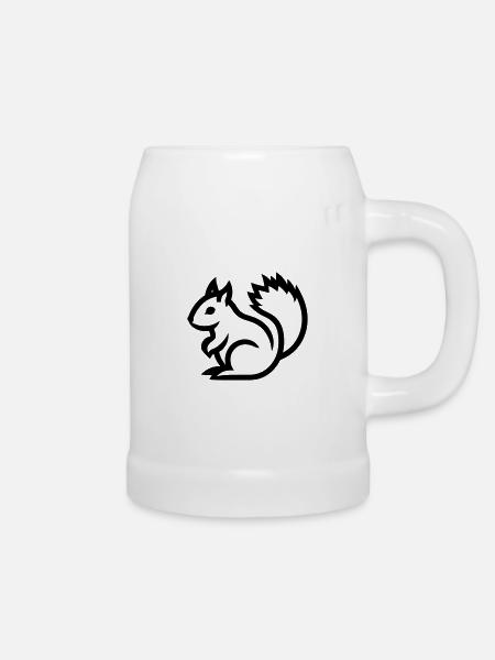 Eichhörnchen - Bierkrug - Weiß