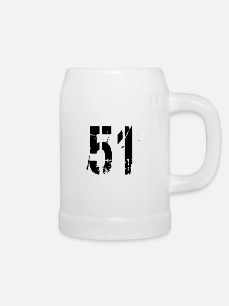Nummer 51 - Bierkrug - Weiß