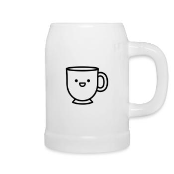 Kaffeebecher - Bierkrug - Weiß - Rechts