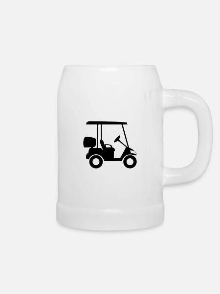 Golfwagen - Bierkrug - Weiß