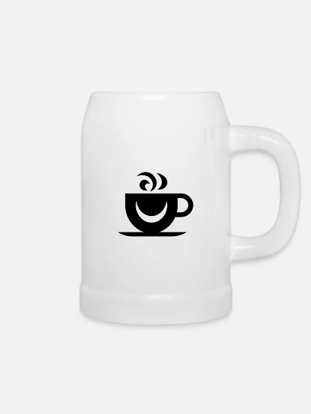 Kaffee - Bierkrug - Weiß