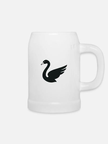 Schwan - Bierkrug - Weiß