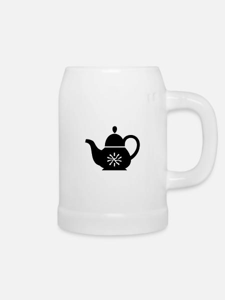Teekanne - Bierkrug - Weiß
