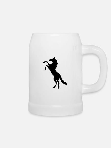 horse - Bierkrug - Weiß