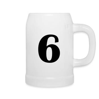 6 - Bierkrug - Weiß - Rechts