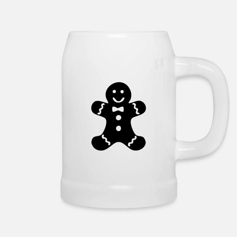 lebkuchenmann 2 - Bierkrug - Weiß