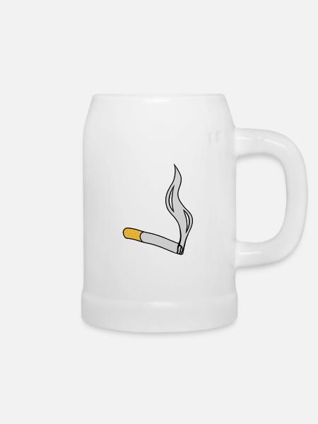 cigarette - Bierkrug - Weiß