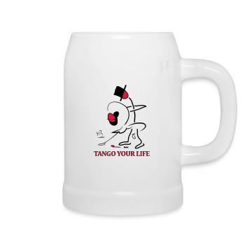 Strichmännchen - GogoLore tango your life - Bierkrug - Weiß - Rechts