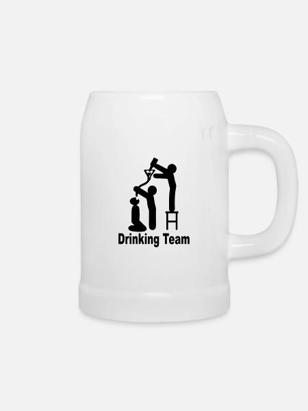 drinking team - Bierkrug - Weiß