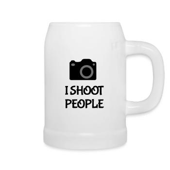 Shoot People - Bierkrug - Weiß - Rechts