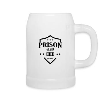 Gefängniswärter / Justiz / Polizei / Gefängnis - Bierkrug - Weiß - Rechts