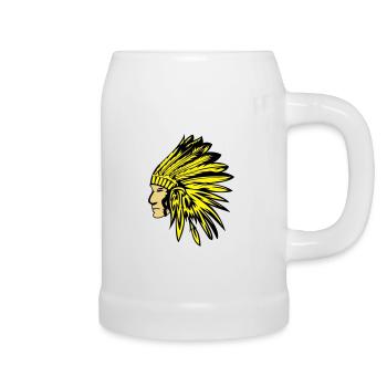 indianer - Bierkrug - Weiß - Rechts