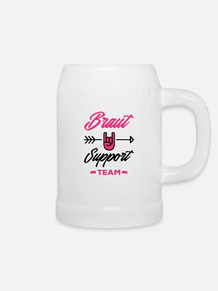 braut support team - Bierkrug - Weiß
