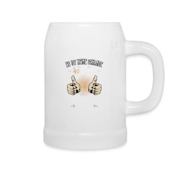 40. Geburtstag 40 Jahre Spruch Geburtstagsgeschenk - Bierkrug - Weiß - Rechts