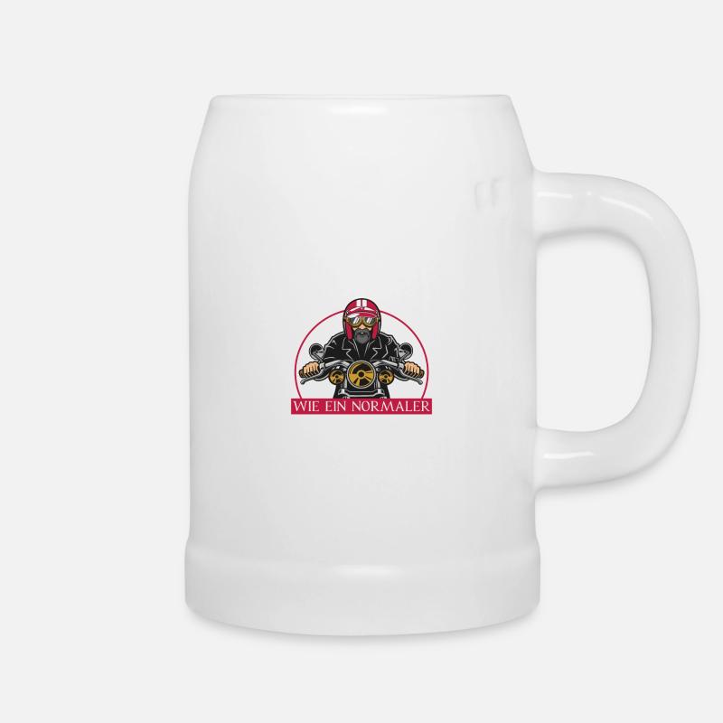 Biker Opa Geschenk - Bierkrug - Weiß