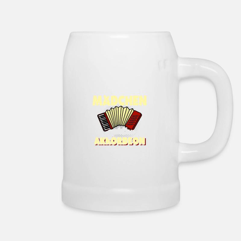 Akkordeon spielen Geschenk Echte Mädchen Spruch - Bierkrug - Weiß